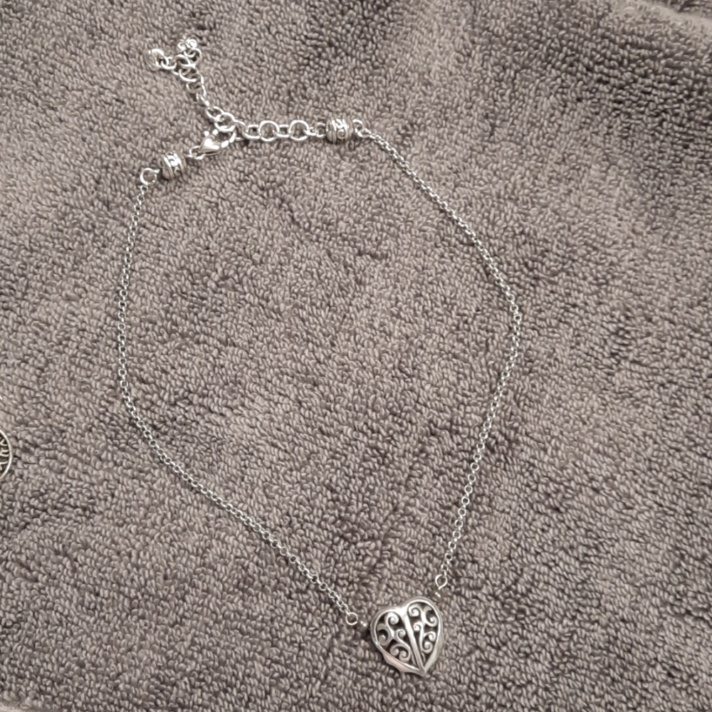 Brighton vintage heart silver plated neclace